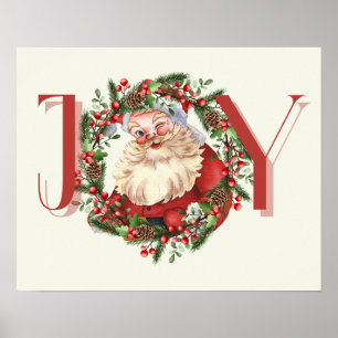 PAPAIS NOEIS JOY Muro de Natal Decor Poster