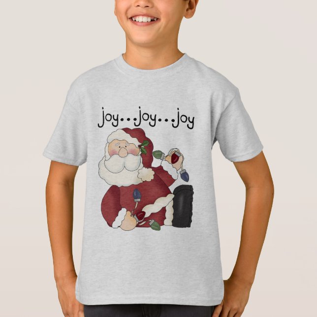 Papais noeis Joy T-shirts e presentes (Frente)
