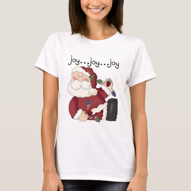 Papais noeis Joy T-shirts e presentes (Frente)