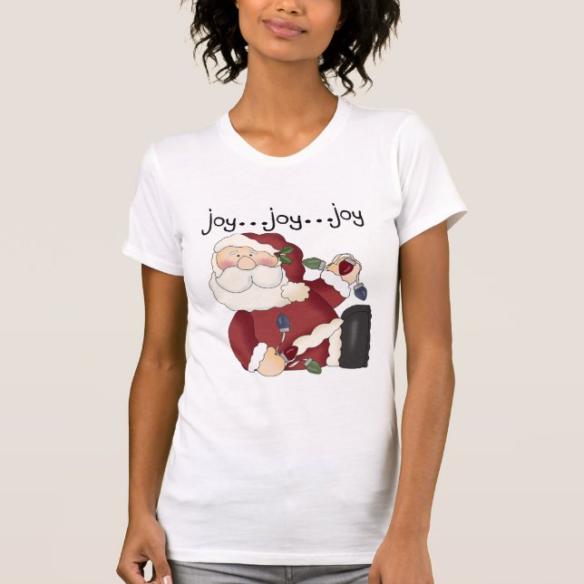 Papais noeis Joy T-shirts e presentes (Frente)