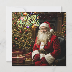 Papais noeis Leigh do Cartão de Natal de Sorriso