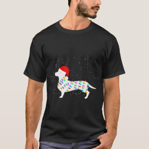 Papais noeis Luzes de Natal Dachshund Camisa Dachs