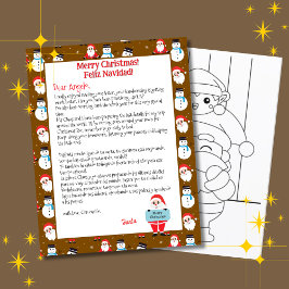 Papais noeis Marrons Bilíngues - Letra para Crianç