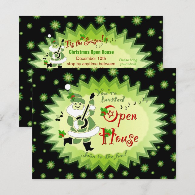 Papais noeis Musicais Convites à Casa Aberta de Na (Frente/Verso)