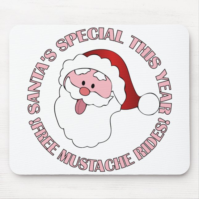 Papais noeis Mustache Rides mousepad (Frente)