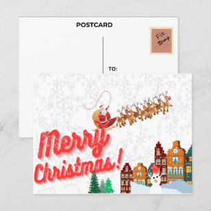 Papais noeis na cidade - Cartões Postes de Natal