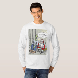 Papais noeis na prisão camisa branca de manga comp