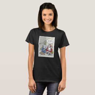Papais noeis Na Prisão Mulheres Camiseta Negra