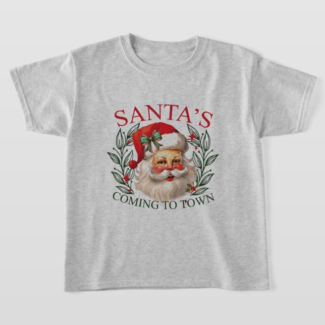 Papais noeis nas camisetas de Natal das Crianças d (Postura )