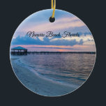 Papais noeis Navais Rosa Ornamento do Círculo Suns<br><div class="desc">Enfeite de Souvenir - Uma maneira tranquila de acabar o dia na praia em Navarre Beach, Flórida, Estados Unidos! Eu tirei esta foto do pôr do sol na área de dentro de Navarre Beach ao longo dos Papais noeis Rosa Sound. Procurando mais produtos? Visite minha loja: http://www.zazzle.com/timelessmomentsphtgy A arte foi...</div>