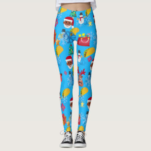 papais noeis negros leggings taco christmas