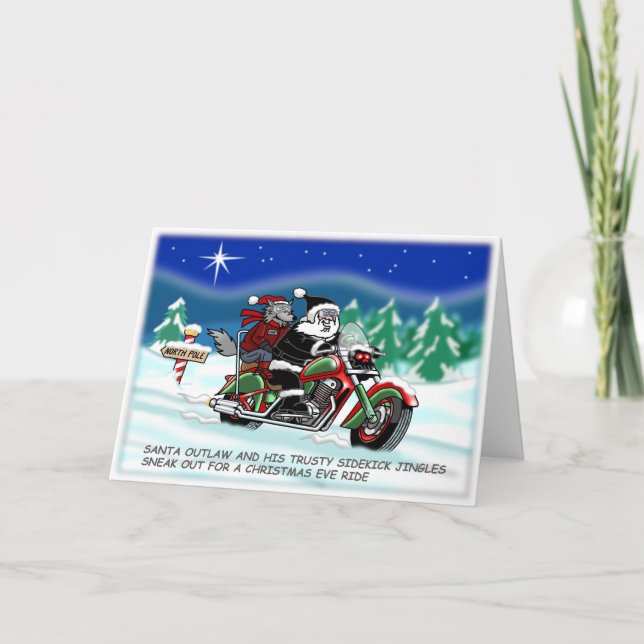 Papais noeis Outlaw© Cartão de Natal (Frente)