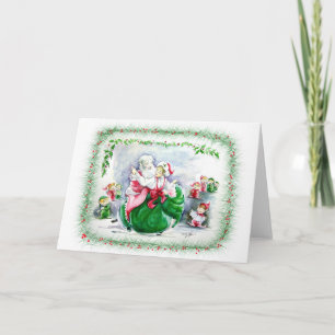 Papais noeis para caminhada e Cartão de Saudação d
