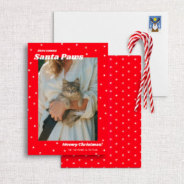 Papais noeis - Paws Meowy Natal Holiday Cartão com