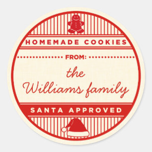 Papais noeis Personalizados Autocolantes Homemade 