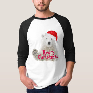 Papais noeis Polar Bear Camiseta de Natal de Bea