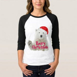 Papais noeis Polar Bear   Camiseta de Natal de Bea