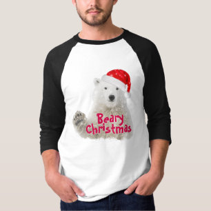 Papais noeis Polar Bear Camiseta de Natal de Bea
