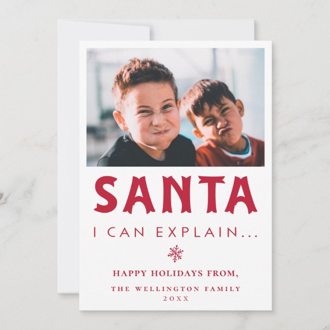 Papais noeis Que Posso Explicar... Cartão de Féria (Frente)