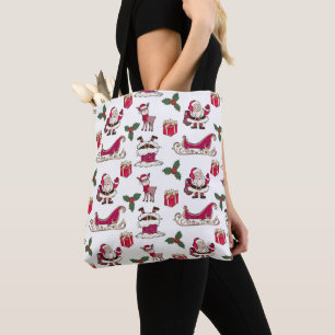 Papais noeis Reindeer Gifts Sleigh Tote Bag