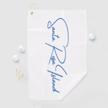 Papais noeis Rosa Island Golf Towel Blue Logo