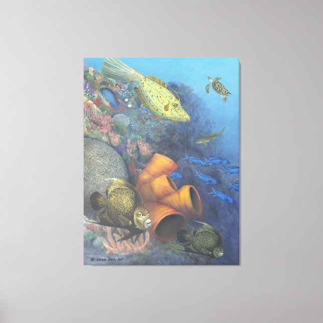 Papais noeis Rosa Muro 2 Canvas de Belas Artes (Frente)