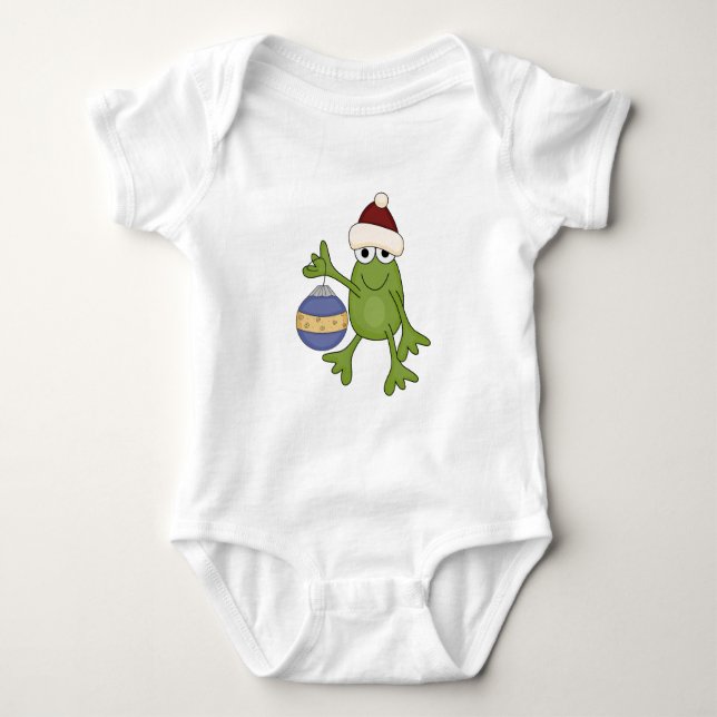 Papais noeis Sapo com Camisetas de ornamento e pre (Frente)