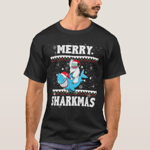 Papais noeis Sharkmas felizes Tubarão Suéter de 