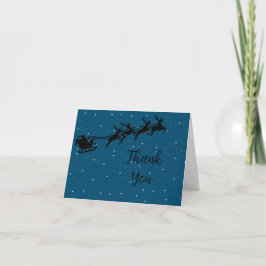 Papais noeis Sleigh Cartões de agradecimentos