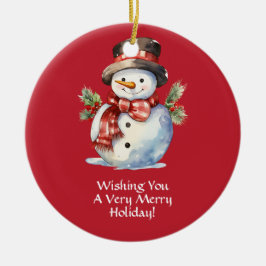 Papais noeis sorridentes Enfeites de natal cerâmic