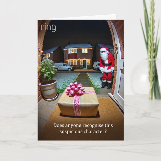 Papais noeis Suspeitos Cartão de Saudação de Natal (Frente)