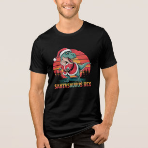 Papais noeis T-Rex Camisa De Natal Festiva Diversã