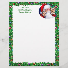 Papais noeis Yorkies no Natal