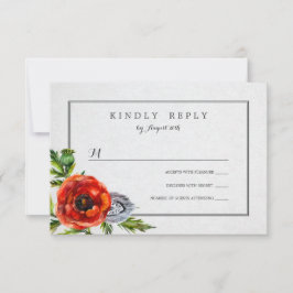 Papas Vermelhos Casamento por Aquarela Floral RSVP