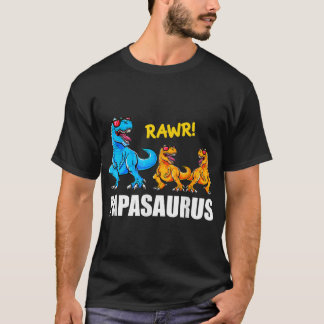Papasauro 2 Crianças Camisa Papá Dinossauro 2 Cria