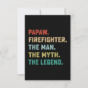 Papaw Bombeiro Homem Mito Legenda Papá Presente