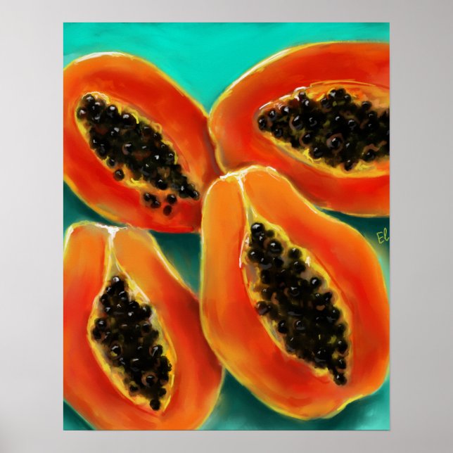 Papaya Fine Art Poster Wall Decor (Frente)