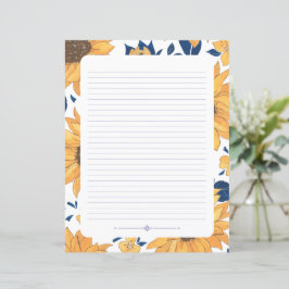 Papéis de carta enrolados - girassóis