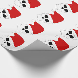 Papeis de embrulho de Natal/ caveiras de Papai Noe