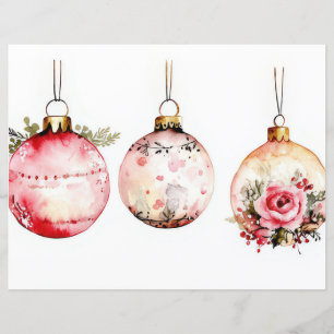 Papéis de Escrapão de Natal e Flores