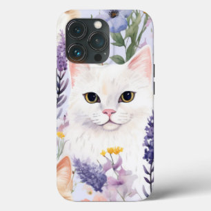 Papéis Digitais De Gatos Florais De Aquarelas