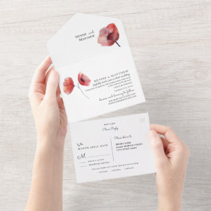 Papéis Tecidos Poppia Convite De Casamento