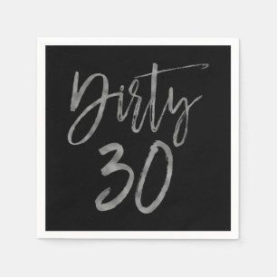 Papel 30 guardanapo sujos do aniversário da folha de