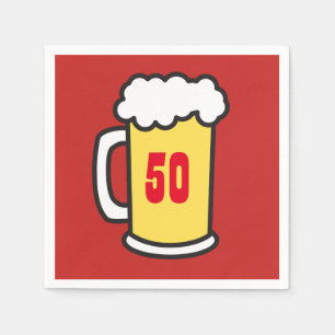 Papel 50th Guardanapo da cerveja da festa de aniversári