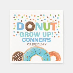 Papel A rosquinha do guardanapo da festa de aniversário