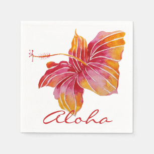Papel Aloha da flor havaiana do hibiscus de guardanapo