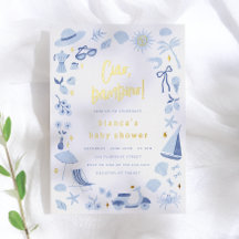Papel alumínio Ciao Bambino Italiano Menino Azul C