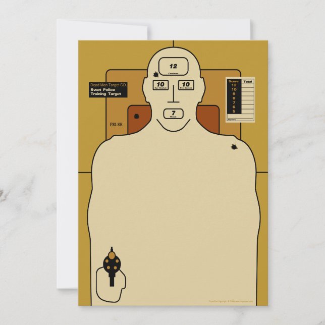 Papel-alvo, Homem-Arma a disparar (Frente)