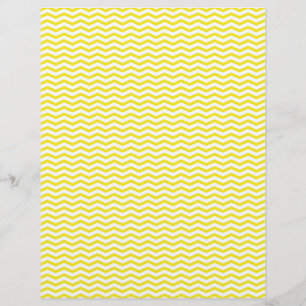 Papel amarelo de Chevron/álbum de recortes do