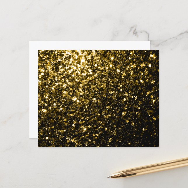 Papel amarelo dourado escuro com brilho falso cint (Frente/Verso In Situ)